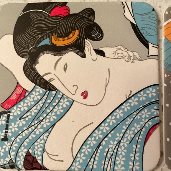 VINTAGE Ukiyoe Japanese fine art coasters from 70’s - Picture 9 of 9